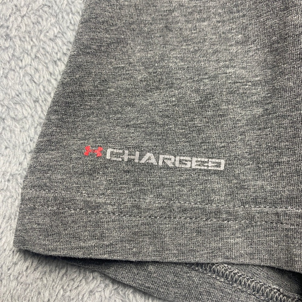 Under Armour Tshirt Mens XL HeatGear Charged Cotton Heather Gray Loose Fit - Picture 10 of 12